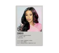 BJHIHSX The Singer Cardi B Póster de Arte Minimalista Pintura Decorativa Lienzo Arte Mural Salón Póster Dormitorio Pintura 40 x 60 cm (40 x 60 cm)