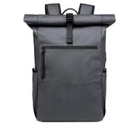 BJIAX Rolltop Rucksack Damen Herren große Laptop Rucksack wasserdicht mit Computerfach 16 Zoll Rucksäcke Schulrucksack Wasserfeste Reiserucksack Handgepäck Flugzeug Arbeit Reisen, Color gris., L