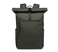 BJIAX Rolltop Rucksack Damen Herren große Laptop Rucksack wasserdicht mit Computerfach 16 Zoll Rucksäcke Schulrucksack Wasserfeste Reiserucksack Handgepäck Flugzeug Arbeit Reisen, Verde Militar, L