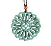 BJIMIDTI Collares de jade verde natural para mujer, collar con colgante de dona de buena suerte, amuleto, joyería, regalos, Piedra, Ágata