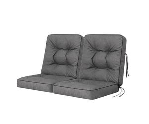 Bjird - Cojín para Banco de jardín, terraza o balcón con Respaldo - 120 cm (2x60) - Impermeable - para Uso Interior y Exterior - para Columpio, Balancín o Muebles de Jardín - Made in EU - Grafito