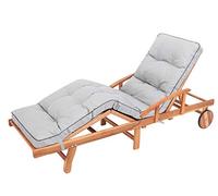 Bjird - Cojín para Tumbona de Exterior 200 x 55 cm - Colchóneta para Tumbona de Jardin y Terraza y Balcón - Impermeables - Made in EU - Ceniza