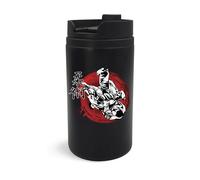 BJJ Jiu Jitsu - Taza de viaje japonesa con sol naciente, vaso de viaje, taza de café aislada, taza portátil