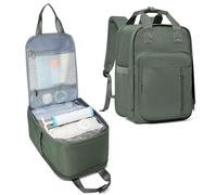 BJLFS Mochila viaje cabina avion 40x30x20 Ryanair Wizzair Equipaje de Mano 40x20x25 Vueling con Sistema de Vacío Mochila de Viaje Portátil Impermeable para Hombre y Mujer Verde