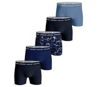 Björn Borg Bjorn Borg - Bóxer elástico de algodón 5P, calzoncillos tipo bóxer para hombre, varios paquetes disponibles, azul, azul marino, estampado, M