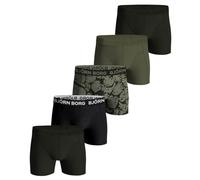 Björn Borg Bjorn Borg - Bóxer elástico de algodón 5P, calzoncillos tipo bóxer para hombre, varios paquetes disponibles, negro, verde, estampado, M