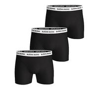 Björn Borg Shorts Sammy Contrast Solid Bxer, Negro (9999-1028-90011), S (Pack de 3) para Hombre
