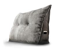 Björn&Schiller cojín de Respaldo, cojín de Lectura para Cama y sofá, Almohada de Lectura para Cama (Gris, 70 cm)
