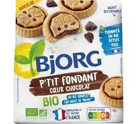 Bjorg - P Fondant Corazón Chocolate Orgánico 180 g - Dulce saludable y biológico para gourmets - para disfrutar sin culpa - Fondant con corazón de chocolate - 180 g de alegría - Paquete de 3