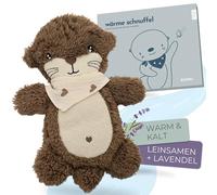 BJORKI Cojín térmico para bebés y niños - Cojín térmico con semillas de lino relleno para microondas - perfecto como peluche y cojín relajante para calor y bienestar