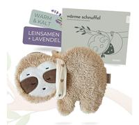 BJORKI Cojín térmico para bebés y niños, peluche con relleno de semillas de lino para el microondas, perfecto como peluche y cojín calmante para calidez y bienestar