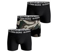 Bjorn Borg - Bóxer elástico de algodón 3P, Camo Negro, M