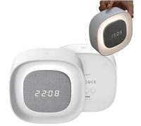 BJORN PURE FNL-03 Reloj despertador con luz nocturna LED blanca cuadrada para siempre