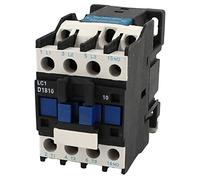 BJPCTUSF Contactor AC220V Bobina 18A Trifásico 1NA 50/60Hz Relé de Arranque Motor LC1 D1810 Negro Industrial Electrical