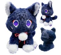 BJPERFMS 9.84in Muñeco de Peluche Genshin Impact, Peluche Genshin, Genshin Impact Peluche de Gato, Lindo Peluche, Peluche de Gato Caminante, Peluche Scaramouche, Cojín de Felpa Suave de Gato Scara