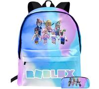 BJPERFMS Mochila Robllox, Robllox Mochila Escolar, Robllox Mochila Niño, Robllox Mochila Infantil, Robllox Mochila Escolar Niño, Correa de Hombro Ajustable y Gran Capacidad, para Niños y Niñas