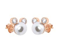 BJPERFMS Pendientes Minni Mouse, Brincos Minni, Pendientes Perla Mujer, Pendientes Circonita Minni Micky, Joyas Minni, Regalos Cumpleanos para Mujer Niña, 1.1*1CM