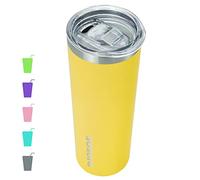 BJPKPK TSK20goldenrod TSK20goldenrod - Vasos de acero inoxidable delgados amarillos de 20 onzas con aislamiento al vacío, reutilizable, vaso de viaje para café con tapa, Goldenrod