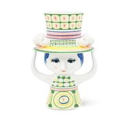 Bjørn Wiinblad Jarrón Lady with hat H24.5 cm Verde