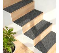 BJSXHZYGT Alfombra Escalera (10 Unidades), Antideslizante Escalera para Escaleras (Longitud Cortable), Alfombras Antideslizantes Peldaños para Escaleras (Interior/Exterior)(Gray)