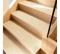 BJSXHZYGT Alfombra Escalera (10 Unidades), Antideslizante Escalera para Escaleras (Longitud Cortable), Alfombras Antideslizantes Peldaños para Escaleras (Interior/Exterior)(White)