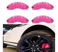 BJUOKSC 4 calcomanías para cubierta de pinza de freno de rueda de coche para Hyundai Santa Fe 5 asientos 2006 2007 2008 2009-2018, pastillas de freno de aluminio 3D estilo deportivo, accesorios