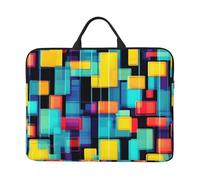 Bjyccar Diagrama geométrico cuadrado para laptop de 14 pulgadas con forro a prueba de golpes y diseño portátil, adecuada para negocios y uso diario.