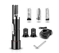 BJYX Raspador Pescado Eléctrico con 3 Cuchillas Escaladores de Pescado Recargables Inalámbricos Removedor de Escamas de Pescado Escamador de Pescado de Acero Inoxidable,2 Batteries