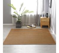 BK&MF Alfombra de Tatami de bambú Tejida Moderna, Alfombra de Suelo Gruesa y Antideslizante, Alfombra de Fibra Natural Transpirable para salón, Dormitorio y Lado de Cama,A,80x150cm(31x59inch)