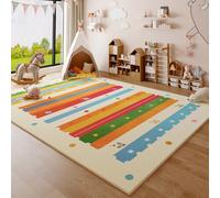 BK&MF Lindas alfombras para niños, Alfombra de Peluche Suave Gruesa Antideslizante, Alfombra de Juego Impermeable Lavable para habitación Infantil, Dormitorio, salón,B,80x200cm(31x79inch)