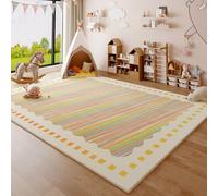 BK&MF Lindas alfombras para niños, Alfombra de Peluche Suave Gruesa Antideslizante, Alfombra de Juego Impermeable Lavable para habitación Infantil, Dormitorio, salón,F,160x230cm(63x91inch)