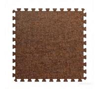 BK&MF Losetas de Suelo de Lino interbloqueantes, Alfombra de Puzzle Lavable, Alfombra Tatami cortable para salón, Dormitorio y habitación Infantil, Antideslizante y Suave,K,15PCS