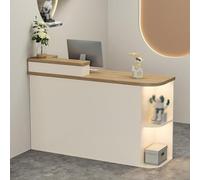BK&MF Moderno Mostrador de Recepción con cajón para Teclado Mostrador de Tienda con Organizador de Cables Banco de Recepción para Peluquerías,I,Left Cabinet 31x20x42inch