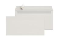 BK-PowerTCS HK Sobres de papel blanco sin ventana, DIN largo 110 x 200 mm, grosor del papel: 80 g/m², tipo de cierre: autoadhesivo, adhesivo con tira extraíble (30)