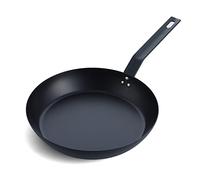 BK Solid Steel - Sartén antiadherente natural de acero al carbono apta para inducción, 28 cm, apta para horno hasta 230 °C, duradera y profesional, apta para lavavajillas, sin PFAS, color negro