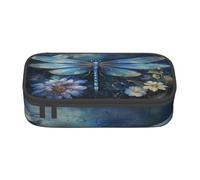 BKDODKS Art Blue Dragonfly Print - Estuche multifuncional para lápices, papelería, bolsa de almacenamiento, suministros favoritos para adultos