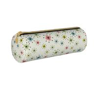 BKDODKS Atomic Stars - Estuche de piel con estampado retro para adultos, para hombres y mujeres, con cremallera, ligero