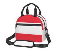 BKDODKS Bolsa de almuerzo versátil con estampado de bandera austriaca con correa ajustable, perfecta para adultos