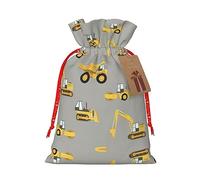 BKDODKS Bolsas de embalaje de Navidad con impresión de camión de construcción, etiquetas de cinta, etiquetas de dulces y fiesta de Navidad