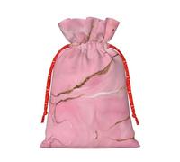 BKDODKS Bolsas de regalo de Navidad con etiquetas de cinta impresa mármol rosa