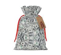 BKDODKS Bolsas de regalo de Navidad, divertidas etiquetas impresas con cinta para dulces y fiestas de Navidad