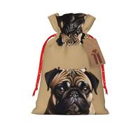 BKDODKS Bolsas de regalo de Navidad, etiquetas impresas con cinta para dulces y fiestas de Navidad