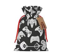 BKDODKS Bolsas de regalo festivas con diseño de controlador de juegos, etiquetas de cinta, envoltura de caramelos, fiesta de Navidad