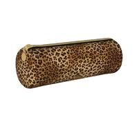 BKDODKS Bonito estuche de piel con estampado de leopardo para adultos, para hombres y mujeres, con cremallera, ligero
