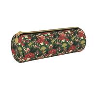 BKDODKS Bright Mushrooms - Estuche de piel con estampado artístico para adultos, para hombres y mujeres, con cremallera, ligero