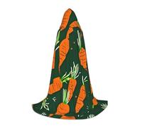 BKDODKS Capa con capucha para Halloween, con estampado de zanahoria, unisex, para cosplay, gótico, renacentista y más