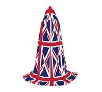 BKDODKS Capa con capucha unisex con estampado de bandera británica para cosplay, gótico, renacentista y más