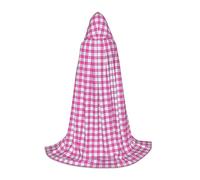 BKDODKS Capa con capucha unisex con estampado de cuadros rojos para cosplay, gótico, renacentista y más