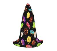 BKDODKS Capa con capucha unisex con estampado de donas para cosplay, gótico, renacentista y más