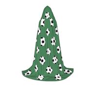 BKDODKS Capa con capucha unisex con estampado de fútbol para Halloween, para cosplay, gótico, renacentista y más